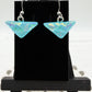 Turquoise Dichroic Glass Earrings