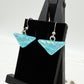 Turquoise Dichroic Glass Earrings