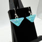 Turquoise Dichroic Glass Earrings
