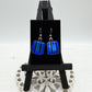 Electric Blue Dichroic Glass Earrings