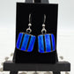 Electric Blue Dichroic Glass Earrings