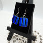 Electric Blue Dichroic Glass Earrings