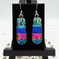 Vibrant Rainbow Dichroic Glass Earrings