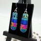 Vibrant Rainbow Dichroic Glass Earrings