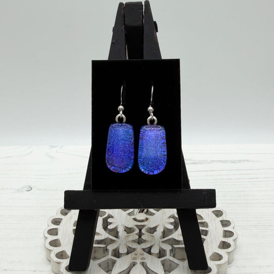 Blue / purple Dichroic Earrings
