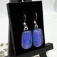 Blue / purple Dichroic Earrings | Handmade Glass Earrings