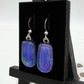 Blue / purple Dichroic Earrings | Handmade Glass Earrings