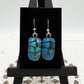 Green Heart Dichroic Glass Earrings