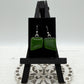 Shimmer Green Dichroic Glass Earrings