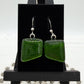Shimmer Green Dichroic Glass Earrings
