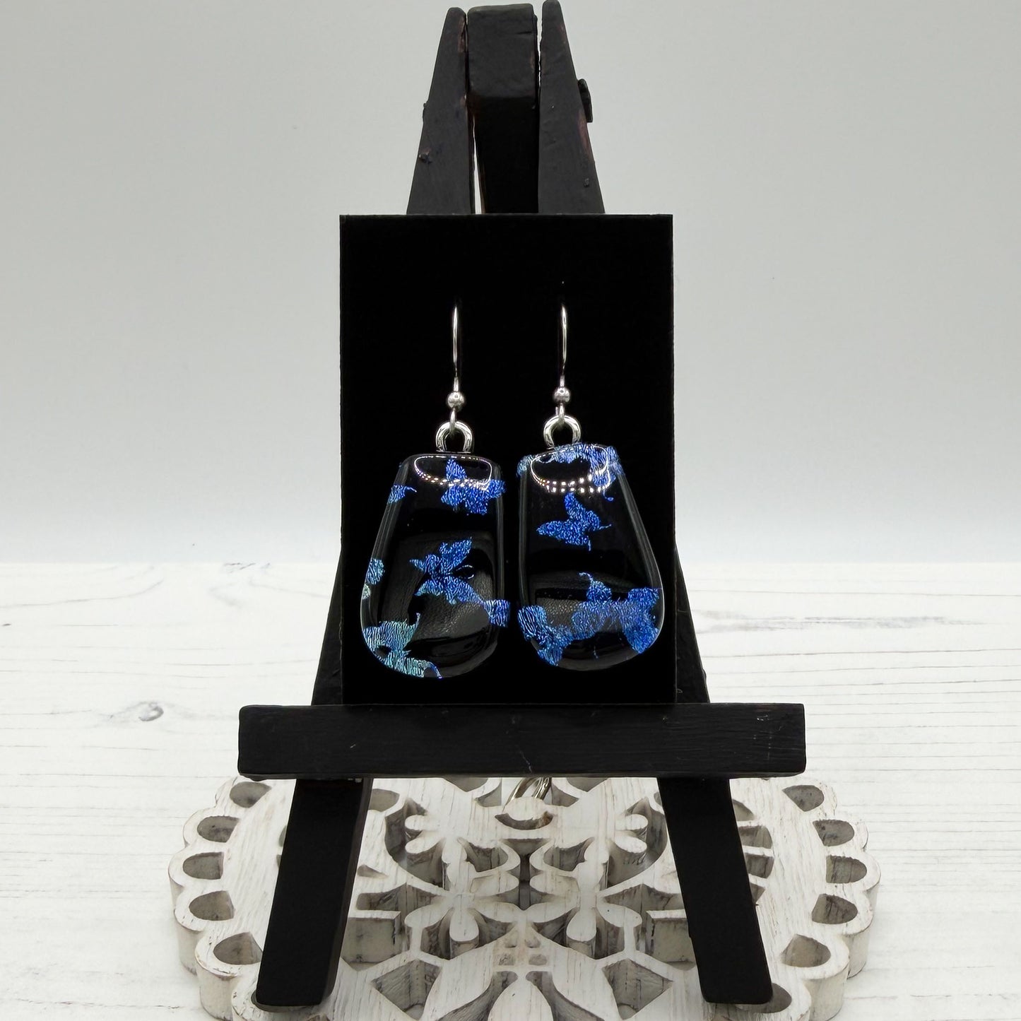 Flutter Butterfly Dichroic Glass Earrings