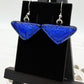 Crinkle Blue Dichroic Glass Earrings
