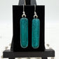 Teal Drop Dichroic Glass Earrings