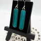 Teal Drop Dichroic Glass Earrings