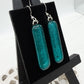 Teal Drop Dichroic Glass Earrings