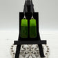 Lime Green Dichroic Glass Earrings
