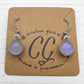 Shades of Pink & Purple Glass Earrings