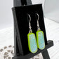Blue Green Glass Earrings