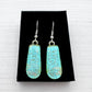 Blue Green Glass Earrings