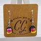 Shades of Pink & Purple Glass Earrings