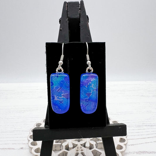 Blue 90's Glass Earrings