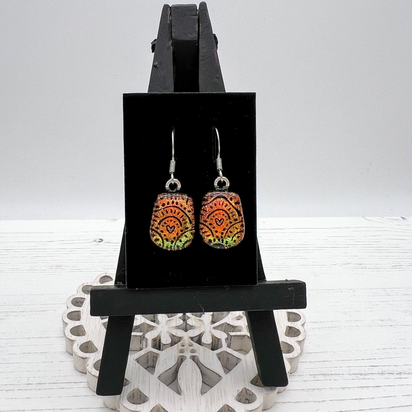Heart Dots Glass Earrings