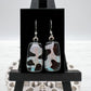 Cow Print Glass Earrings