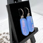 Blue Pink Glass Earrings