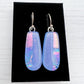 Blue Pink Glass Earrings
