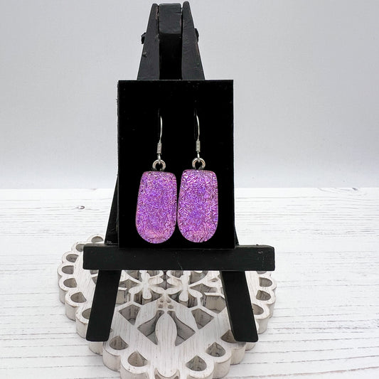 Light Pink Glass Earrings