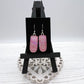 Pink Paisley Glass Earrings