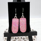 Pink Paisley Glass Earrings
