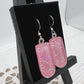 Pink Paisley Glass Earrings