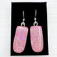Pink Paisley Glass Earrings