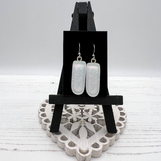 Pale Peach Glass Earrings