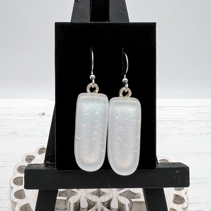 Handmade Dichroic Glass Earrings - Pinks
