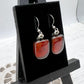 Deep Red Glass Earrings