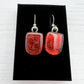 Deep Red Glass Earrings