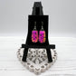 Pink Squiggle Glass Earrings