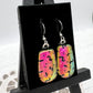 Pink Squiggle Glass Earrings