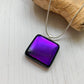 This twinkle purple green necklace is a handmade necklace that I make with my favourite type of glass, dichroic.