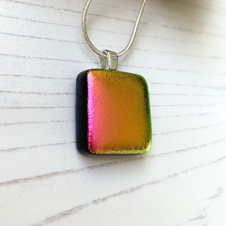 Square Twinkle Pink Necklace