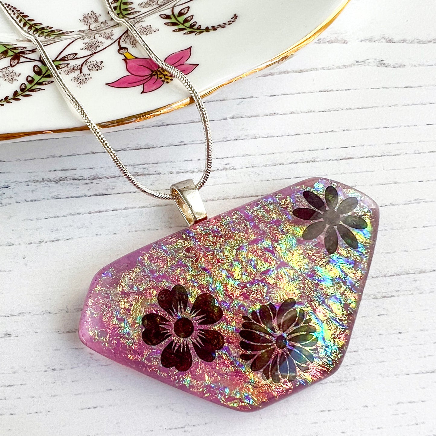 Pink Flower Necklace