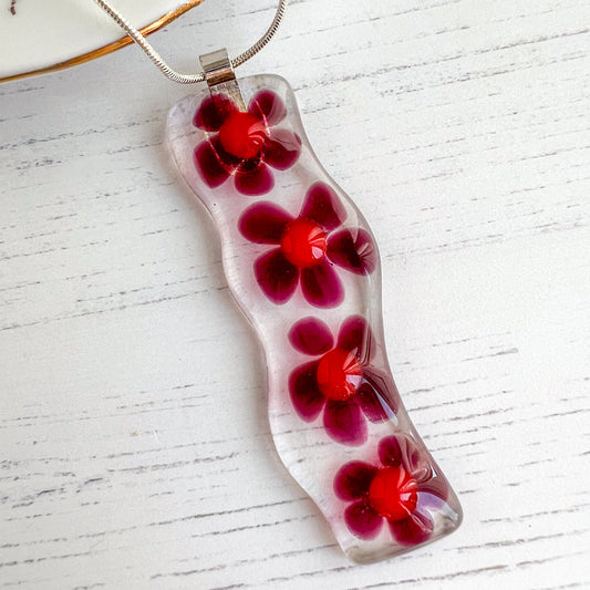 Flower Glass Necklace