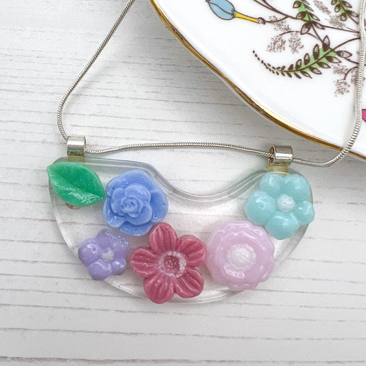 Pastel Flowers Necklace