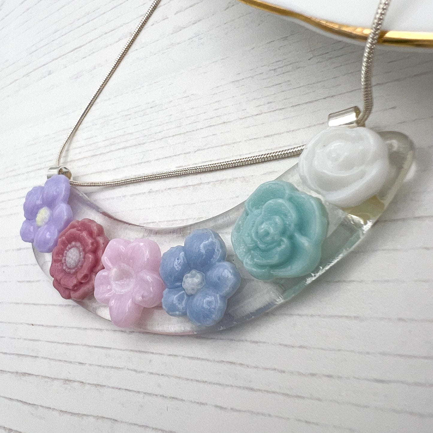 Statement Pastel Flower Necklace