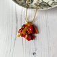 Abstract Dichroic Glass Necklaces - Reds, Oranges, Yellows