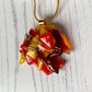 Abstract Dichroic Glass Necklaces - Reds, Oranges, Yellows