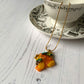 Abstract Dichroic Glass Necklaces - Reds, Oranges, Yellows