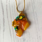Abstract Dichroic Glass Necklaces - Reds, Oranges, Yellows